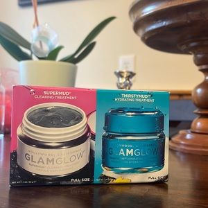Glam glow mud mask and thirsty mud ! Duo
